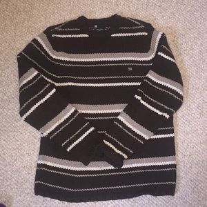 DC sweater.  Brown Chocolate striped.